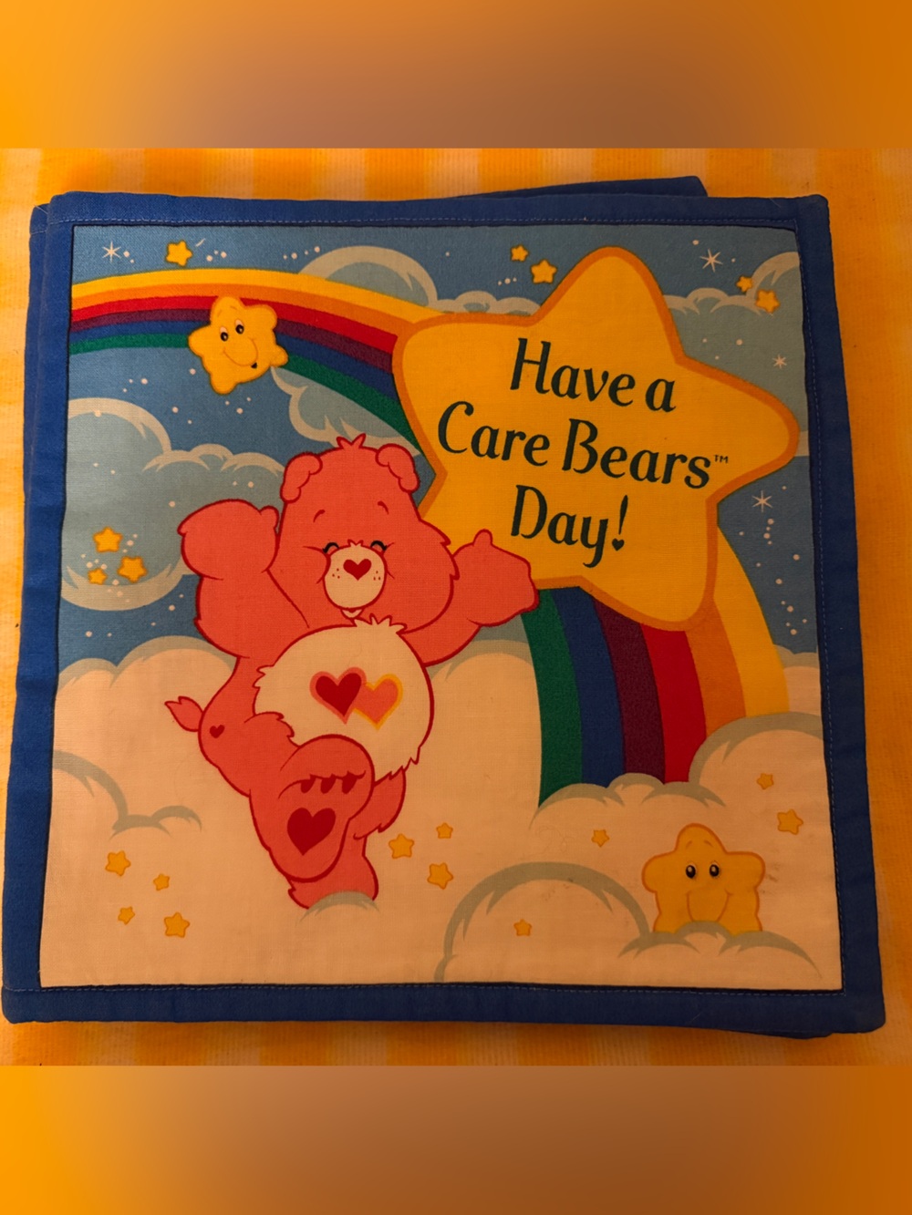 VTG 2004 Care Bears Soft Cloth Fabric Book Y2K Baby Nursery Nostalgic Cranston